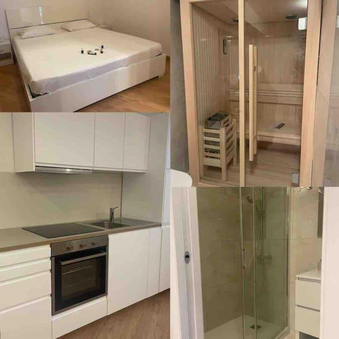 Appartamento Con Piscina E Sauna Bissone Bagian luar foto
